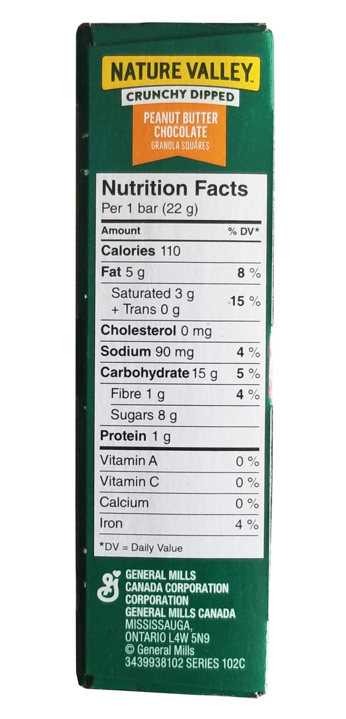 Nature Valley Crunchy Dipped Peanut Butter Chocolate Granola Squares, 132g/4.6 oz